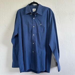 Lacoste Blue Casual Long Sleeve Button Down Shirt Size 44